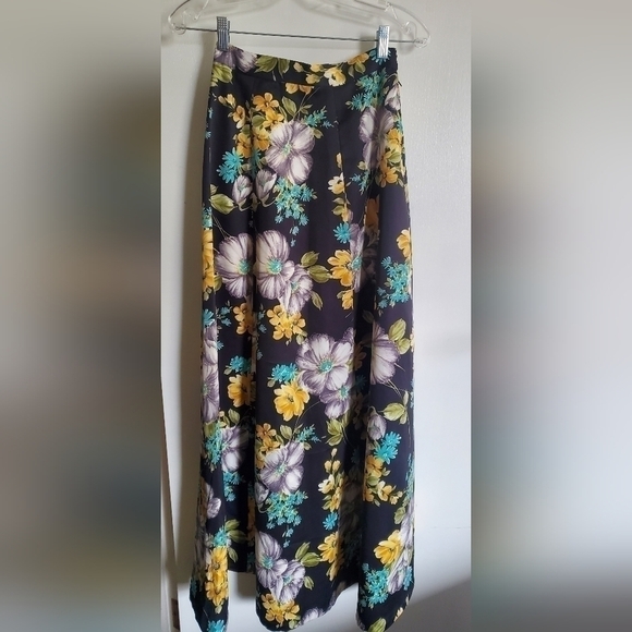 Vintage 1970 3 pieces set, size 6, black floral - Picture 9 of 13